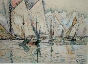 Paul Signac Departure of Three-Masted Boats at Croix-de-Vie oil painting on canvas